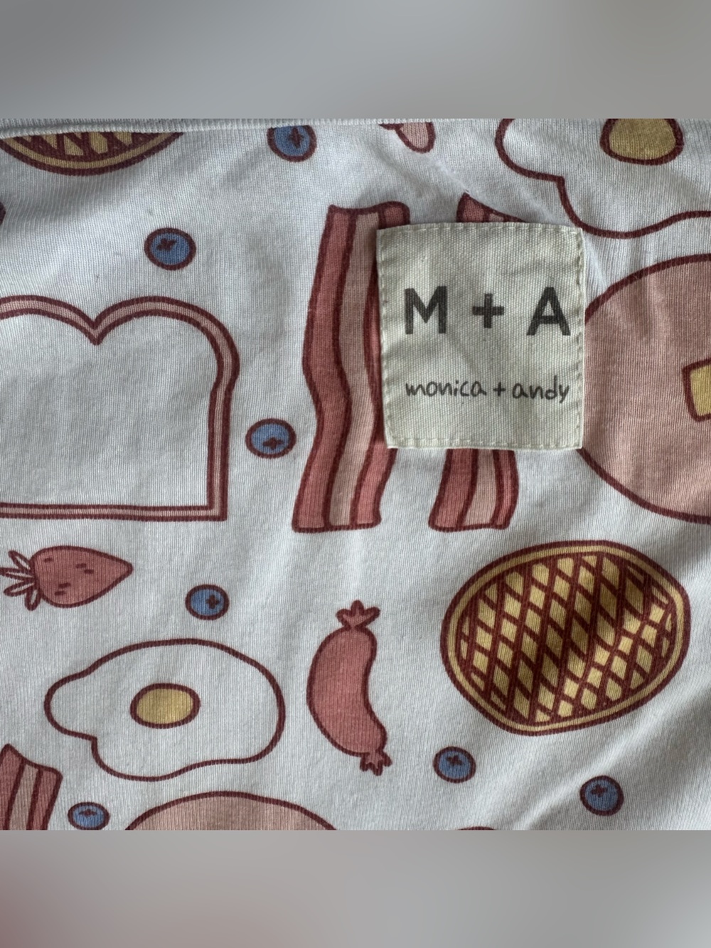 Monica + Andy Organic Cotton Breakfast Baby Blanket 32” x 32”
